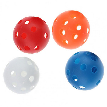 5 бр. Топки за голф Едноцветни кухи тренировъчни топки за многократна употреба Въздушен поток Кухи топки за голф за забавление на закрито
