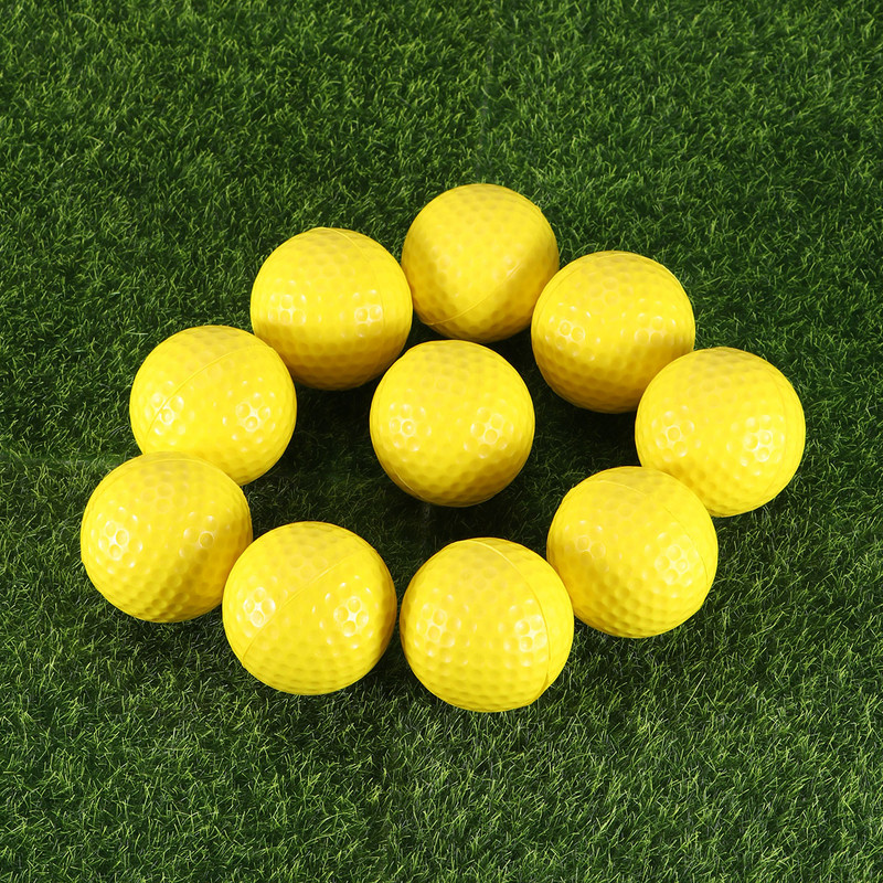 10 kom. PU loptice za dvoranu, loptice za vježbanje u golfu, meke žute, Miss Mini Sports