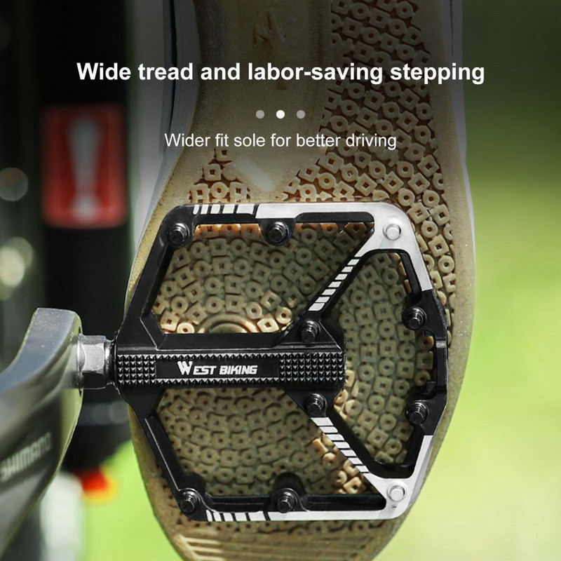 1 paar stabiilset jalgrattapedaali, kerge alumiiniumsulamist jalgrattapedaalid koos topeltlaagritega MTB jalgrattaosadega