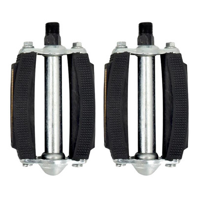 Klassikalised kummiplokist jalgrattapedaalid koos helkuriga 9/16-tollise terasest kuullaagriga jalgratta pedaali parandamise komponendid