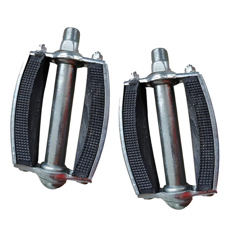 Klassikalised kummiplokist jalgrattapedaalid koos helkuriga 9/16-tollise terasest kuullaagriga jalgratta pedaali parandamise komponendid