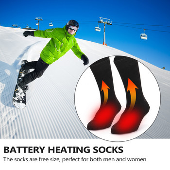 Електрически нагреваеми чорапи Захранвани от батерии Топлинни чорапи за студено време за езда на открито, къмпинг, туризъм, мотоциклет, зимни чорапи