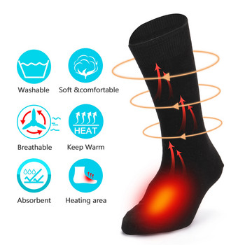Електрически нагреваеми чорапи Захранвани от батерии Топлинни чорапи за студено време за езда на открито, къмпинг, туризъм, мотоциклет, зимни чорапи