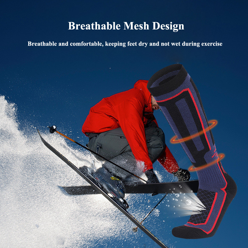 Profesionalne skijaške čarape za muškarce i dječake, hladno vrijeme za snowboarding, snijeg, zima, termo visoke tople čarape za koljena, lov