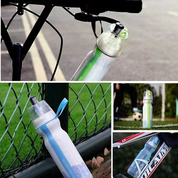 Φορητά μπουκάλια νερού Bicycle Sport Insulated Mist Spray Μπουκάλι νερού διπλής στρώσης Ice Cold Bottle Sport 500ml Βραστήρας πόσιμου