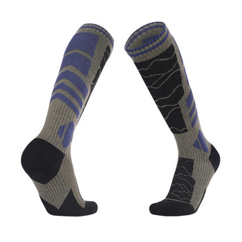 Мъжки ски чорапи Спорт на открито Дебела възглавница Thermal Comforttable Мериносови топли високи чорапи до коляното за планинарство Туризъм Sking