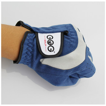 РЪКАВИЦА ЗА ГОЛФ Мъжка ръкавица Микрофибър Мека бяла синя гери 3 цвята Лява ръка против плъзгане Неплъзгащи се частици Дишаща ръкавица за голф