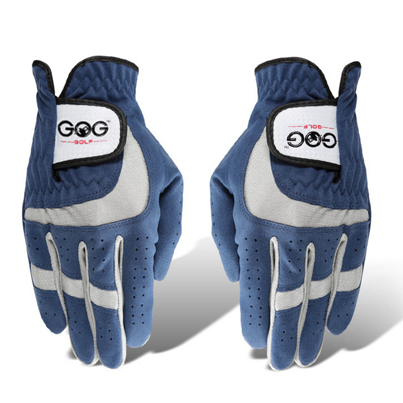 GOLF GLOVE Meeste kinnas Mikrokiud Pehme valge sinine Gery 3värvi vasak käsi Libisemisvastane Libisemisvastane osakesed Hingav golfikinnas