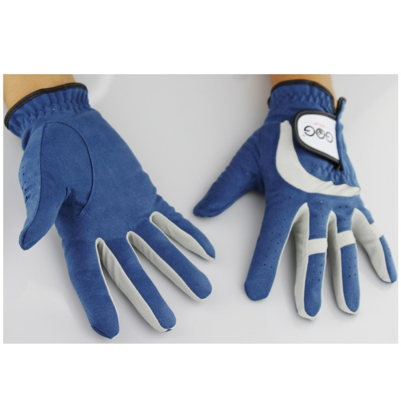 GOLF GLOVE Meeste kinnas Mikrokiud Pehme valge sinine Gery 3värvi vasak käsi Libisemisvastane Libisemisvastane osakesed Hingav golfikinnas