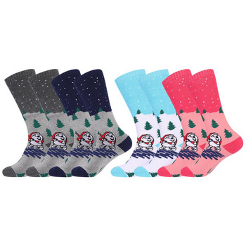 2 чифта детски зимни термични ски чорапи Удебелени памучни топли чорапи Сноуборд на открито Колоездене Туристически чорапи Мека топла крака