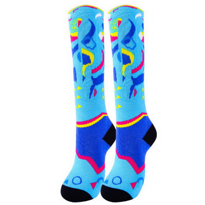 1 pora vaikų žiemos sporto kojinės lauko storos šiltos kojinės sniego slidinėjimo kojinės berniukams mergaičių šiluminės kojinės, skirtos riedučiams čiuožti snieglente