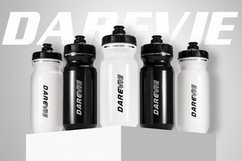 DAREVIE Велосипедна бутилка за вода 600 ml Без BPA PP5 Хранителен PP Материал Изстискване Бързо пиене с една ръка Бързо вземане Противоплъзгащо се