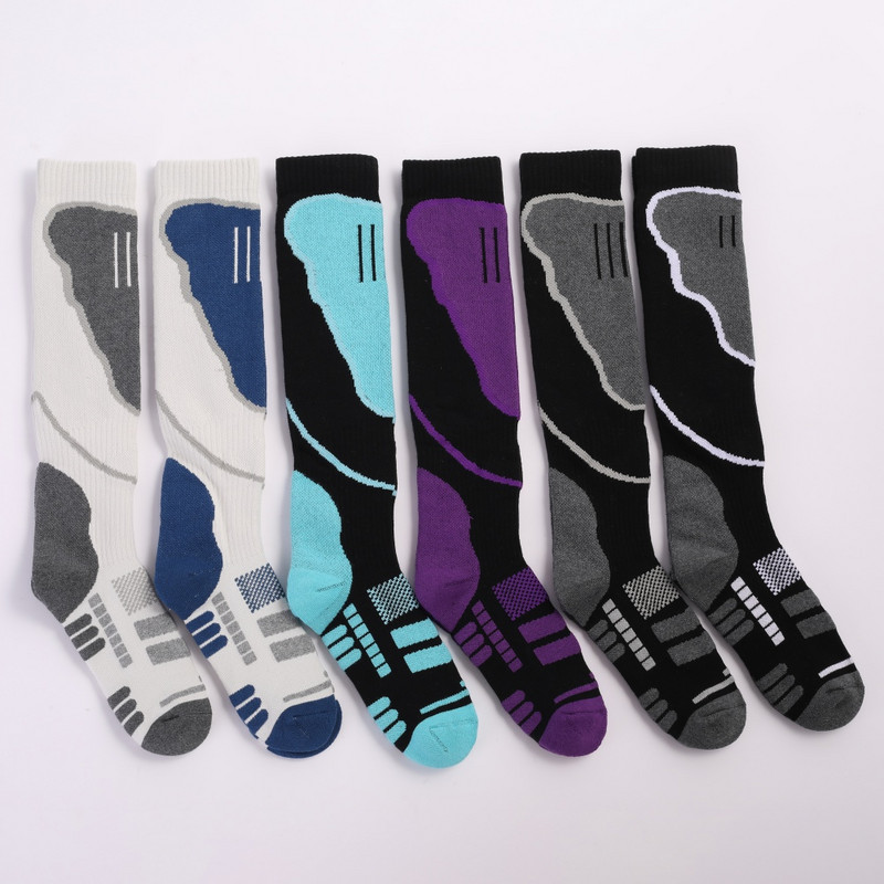 2 para/paket Zimske skijaške čarape Muškarci Žene Sport na otvorenom Snowboarding Planinarenje Skijaške čarape Topli deblji pamučni dodatak