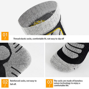 Ανδρικές κάλτσες σκι Χειμερινές ζεστές κάλτσες για χιόνι Θερμικές κάλτσες αναπνέουσες κάλτσες χιονιού ψηλά στο γόνατο Άνετες κάλτσες θερμικής χειμερινής απόδοσης