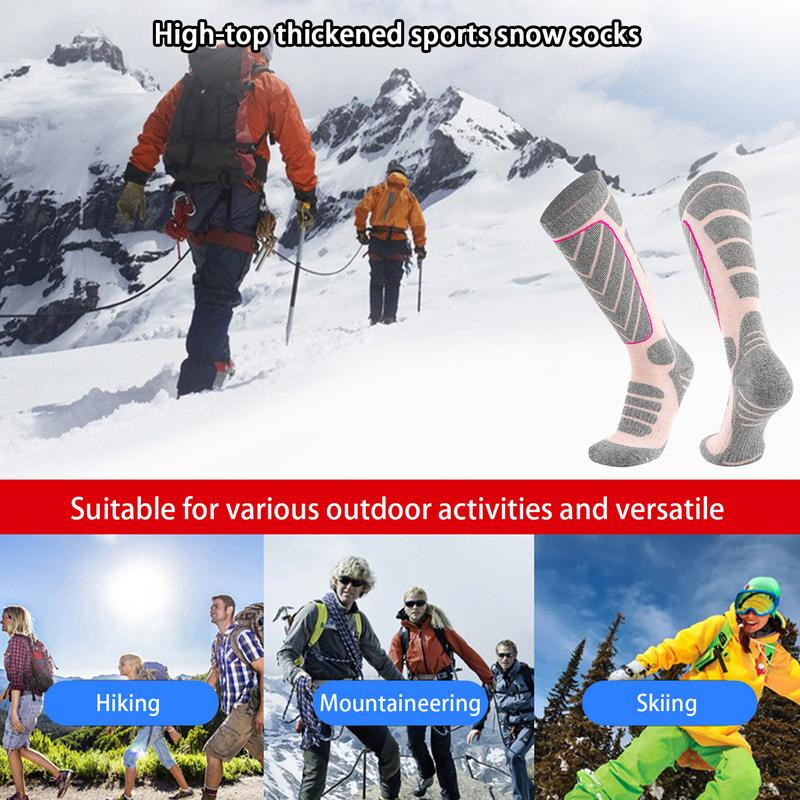 Suusasokid Meeste Talvised Soojad Lumesokid Termosokid Hingavad Põlve Kõrge Lume Sokid Mugavad Soojad Talvised Sokid