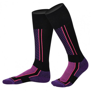 1 ζευγάρι αθλητικές κάλτσες ανθεκτικές στη φθορά Ανδρικές Γυναικείες Ζεστές μακριές κάλτσες σκι Ανδρικές/γυναικείες κάλτσες