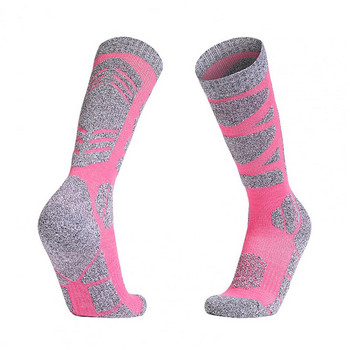 Дишащи ски чорапи Зимни ски чорапи за жени Мъжки термопамучни дълги тръби Спортни чорапи на открито за ски туризъм бягане