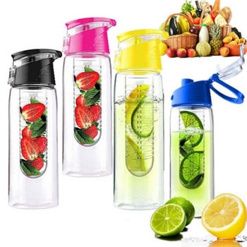 60% Hot Sale Portable Camping Sports Fruit Infusing Infuser Water Bottle 800ML Cycling Equipment