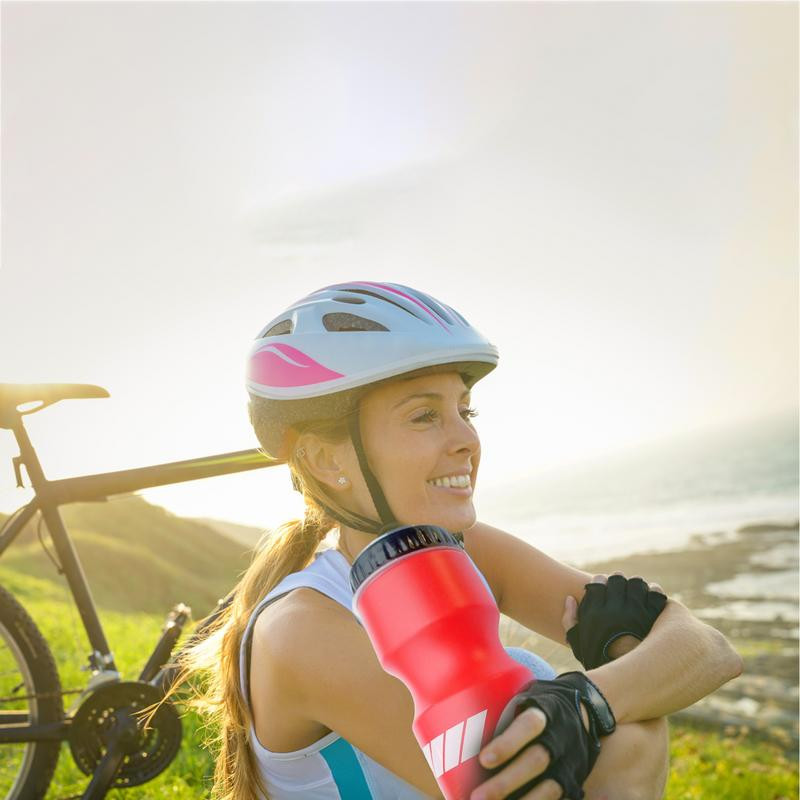 Μπουκάλι νερού εξωτερικού χώρου Μπουκάλι νερού PP με καπάκι Chug Μπουκάλι νερού για ποδηλασία εξωτερικού χώρου με γρήγορη ροή Flip Top Αντιδιαρροή καπάκι