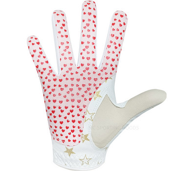Παιδικά γάντια γκολφ 1 ζευγάρι PU Δερμάτινο αντιολισθητικό αθλητικό γάντι λευκό μπλε κόκκινο υπέροχο σχέδιο για αγόρια κορίτσια έφηβες ηλικίες νέο αναπνεύσιμο