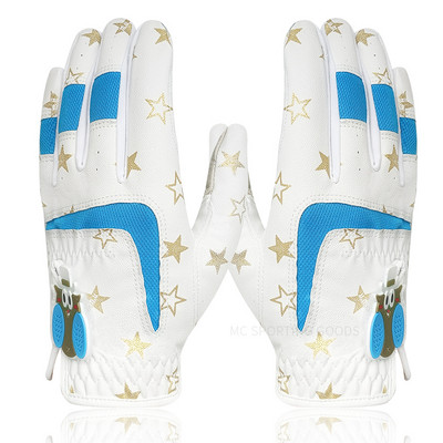 Laste golfikindad 1 paar PU nahast libisemisvastane spordikinnas valge sinine punane armas disain poistele tüdrukutele teismeeas uus hingav