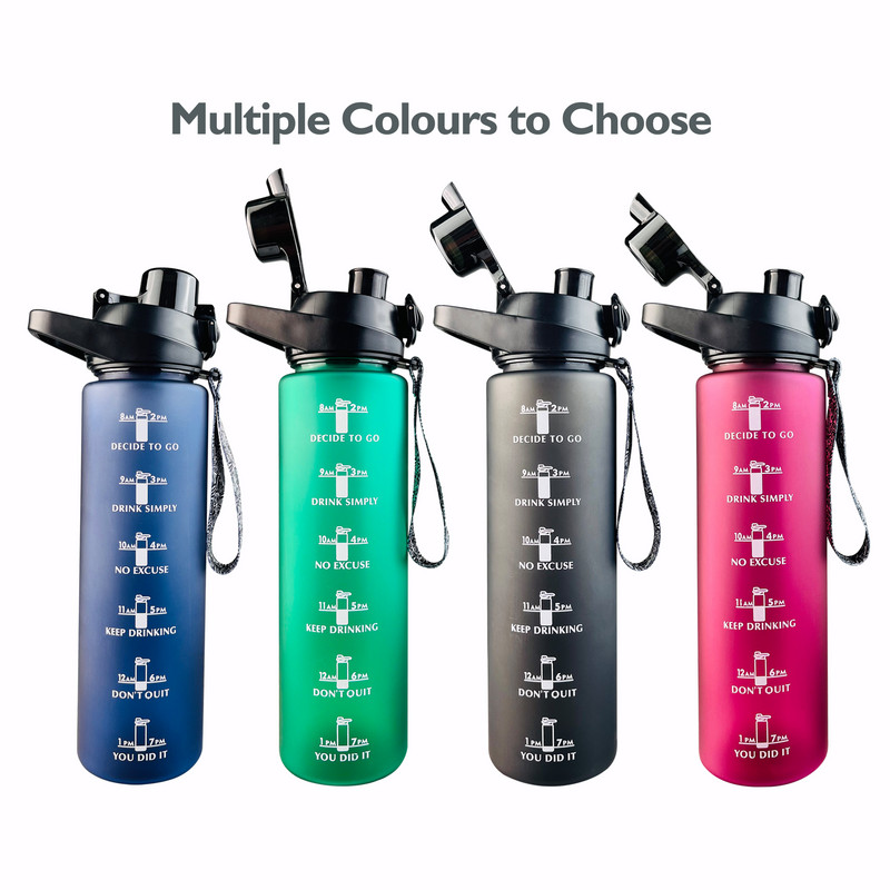 Sport Bottles 1Lit New Fasion Bottle Water Drinkware with Straw and Direct Drinking Water for Water Bottles GYM Fitness Outdoor