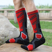 1 ζευγάρι κάλτσες σκι Αντιολισθητικές κάλτσες που αγγίζουν το δέρμα Ζεστές ανδρικές γυναικείες κάλτσες σκι υψηλής ελαστικότητας Θερμικές κάλτσες για εξωτερικούς χώρους