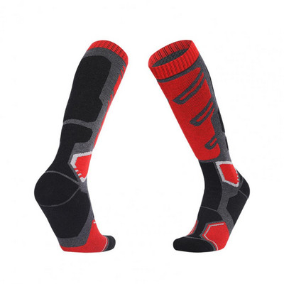 1 ζευγάρι κάλτσες σκι Αντιολισθητικές κάλτσες που αγγίζουν το δέρμα Ζεστές ανδρικές γυναικείες κάλτσες σκι υψηλής ελαστικότητας Θερμικές κάλτσες για εξωτερικούς χώρους