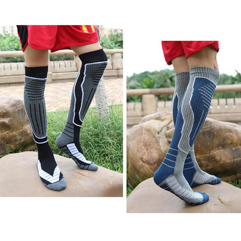 Põlveni ulatuvad soojad sokid Suure jõudlusega termosuusasokid libisemiskindlad mansett hingavad niiskust imavad lumelauaspordid mugavuse tagamiseks