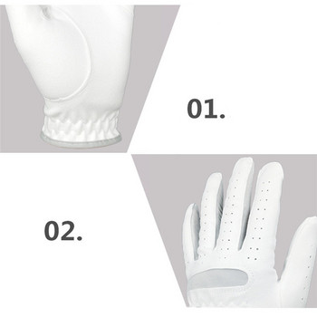 1 PC Γάντια γκολφ Αριστερό δεξί ανδρικό μαλακό ύφασμα εξαιρετικά ινών που αναπνέει ανθεκτικά στη φθορά Γάντια γκολφ Αθλητικά γάντια