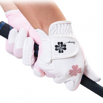 1 ζεύγος γυναικεία γάντια γκολφ σιλικόνης υψηλής ελαστικότητας αναπνεύσιμα, αντιολισθητική συμπίεση, προμήθειες γκολφ γάντια γκολφ