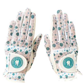 JANDIRO Καλοκαιρινή γυναικεία γάντια γκολφ χειροποίητα εισαγόμενα διχτυωτά που αναπνέουν αντιολισθητική ταινία τυπωμένης σιλικόνης ελαστική που πλένεται