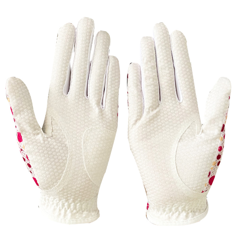 JANDIRO Ljetne ženske rukavice za golf ručno uvezene mrežaste prozračne neklizajuće silikonske tiskane trake elastične perive