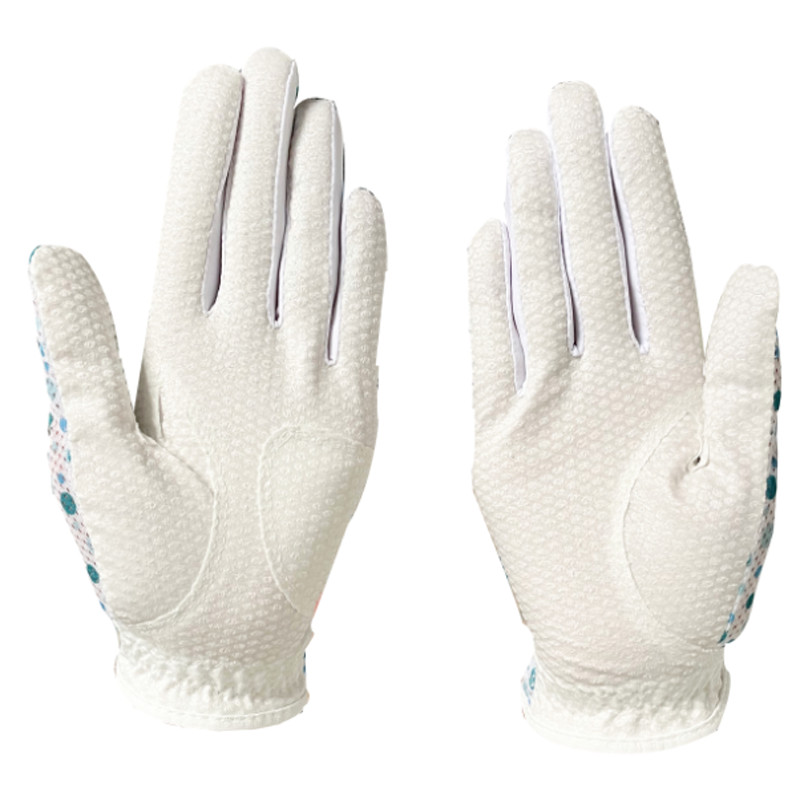 JANDIRO Ljetne ženske rukavice za golf ručno uvezene mrežaste prozračne neklizajuće silikonske tiskane trake elastične perive