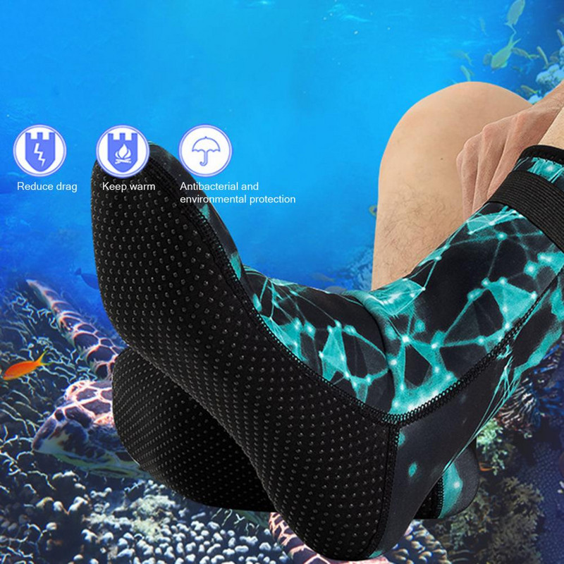 Αντιολισθητικές κάλτσες κολύμβησης Νεοπρένιο αδιάβροχες κάλτσες κατάδυσης για υπαίθρια θαλάσσια σπορ Καμουφλάζ Κάλτσες μπιτς βόλεϊ για πεζοπορία