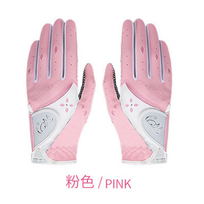 Täiesti uued golfikindad naiste võredele 4 värvi kollane punane sinine roosa PU nahast kangast libisemisvastane disain profisport