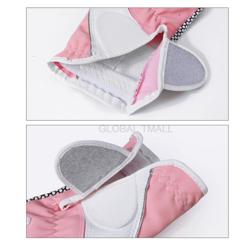 Täiesti uued golfikindad naiste võredele 4 värvi kollane punane sinine roosa PU nahast kangast libisemisvastane disain profisport