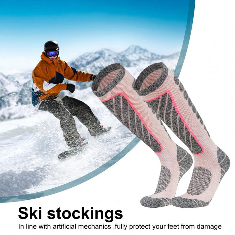 Žiemos sportui skirtos kojinės suaugusiems medvilninės šiluminės slidinėjimo kojinės vyrams moteriškos šiltos slidinėjimo kojinės lauko dviračių sportas snieglenčių sportinės termokojinės