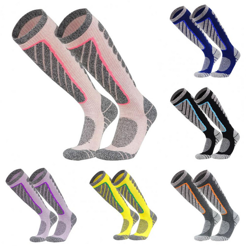 Žiemos sportui skirtos kojinės suaugusiems medvilninės šiluminės slidinėjimo kojinės vyrams moteriškos šiltos slidinėjimo kojinės lauko dviračių sportas snieglenčių sportinės termokojinės