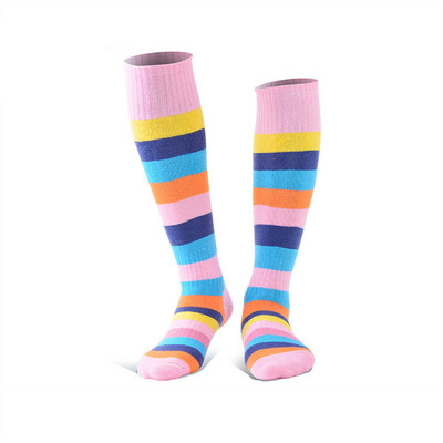 GOBYGO Slidinėjimo Kojinės Berniukai Merginos Lauko Sportas Pastorintos Kilpinės Kojinės Ilgos Dryžuotos Vaikų Riedučių kojinės