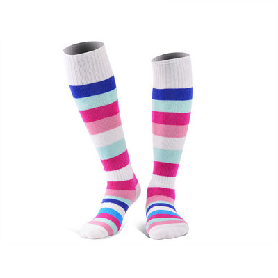 GOBYGO Slidinėjimo Kojinės Berniukai Merginos Lauko Sportas Pastorintos Kilpinės Kojinės Ilgos Dryžuotos Vaikų Riedučių kojinės