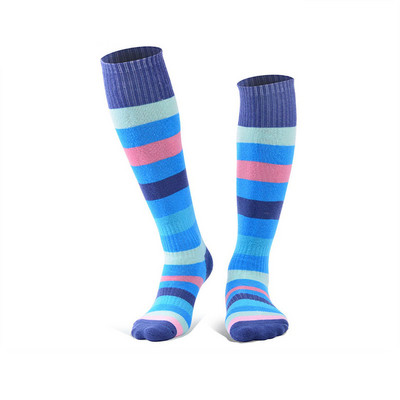 GOBYGO Slidinėjimo Kojinės Berniukai Merginos Lauko Sportas Pastorintos Kilpinės Kojinės Ilgos Dryžuotos Vaikų Riedučių kojinės