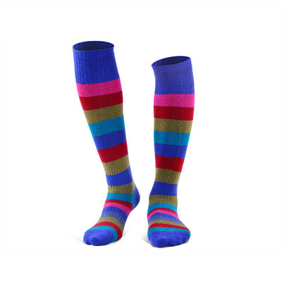 GOBYGO Slidinėjimo Kojinės Berniukai Merginos Lauko Sportas Pastorintos Kilpinės Kojinės Ilgos Dryžuotos Vaikų Riedučių kojinės
