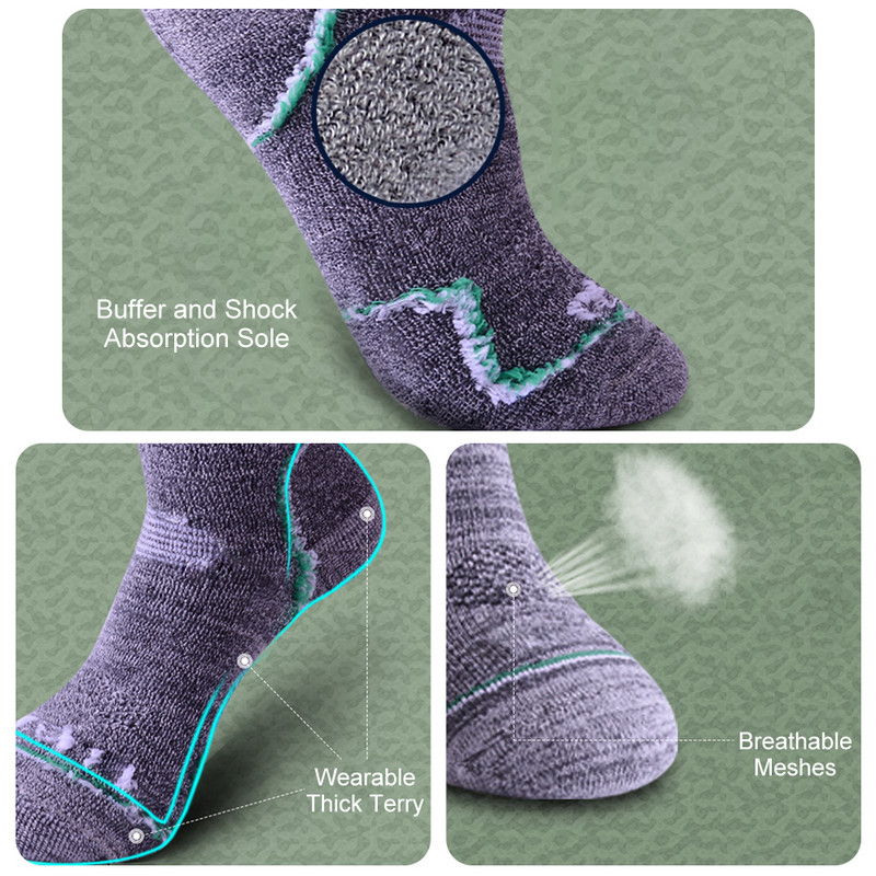 Șosete de schi de iarnă Șosete termice de iarnă bărbați femei șosete țesături șosete sport pentru schi alpinism