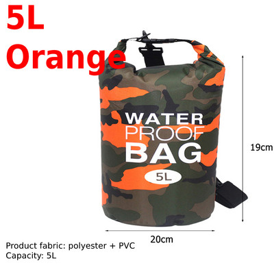 2/5/10L veekindel kuivkott kott Ujumine Rafting Süsta Jõgimatkamine Ujumine Purjetamine Kanuu Paadiga Veekott