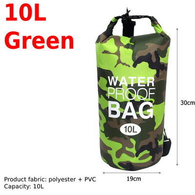 2/5/10L veekindel kuivkott kott Ujumine Rafting Süsta Jõgimatkamine Ujumine Purjetamine Kanuu Paadiga Veekott