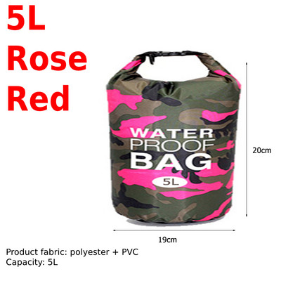 2/5/10L veekindel kuivkott kott Ujumine Rafting Süsta Jõgimatkamine Ujumine Purjetamine Kanuu Paadiga Veekott