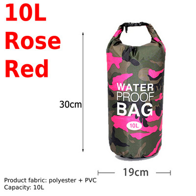 2/5/10L veekindel kuivkott kott Ujumine Rafting Süsta Jõgimatkamine Ujumine Purjetamine Kanuu Paadiga Veekott