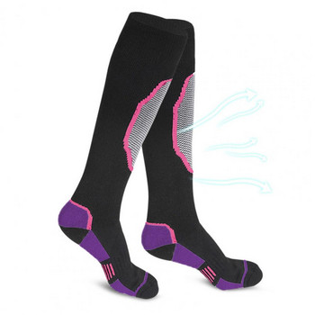 1 ζευγάρι κάλτσες Γυναικείες αντιολισθητικές κάλτσες εξωτερικού χώρου Σκι Snowboarding Παχύ ζεστό ποδόσφαιρο κάλτσες Αθλητικές κάλτσες ποδηλασίας
