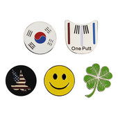 Golfipalli marker sulamist mitmevärviline kolju näo magnet golfikübara klamber, neljaleheline ristik, golfitarvikud